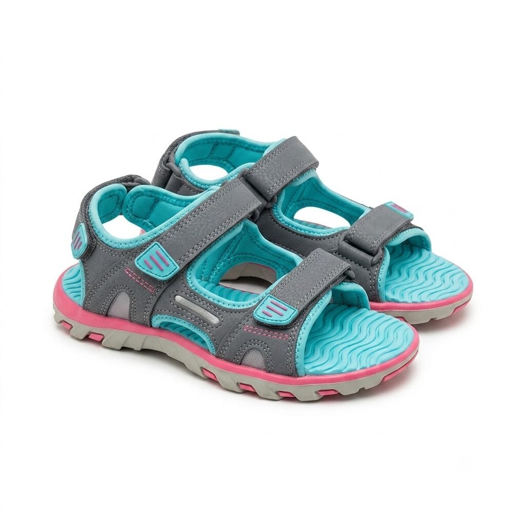Gemini_Generated_Image_9i77jv9i77jv9i77 George Kids' Sporty Adventure Sandals – Slate Grey & Aqua